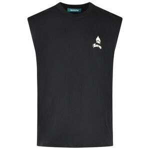 Barrow Black Cotton Tank Top Men
